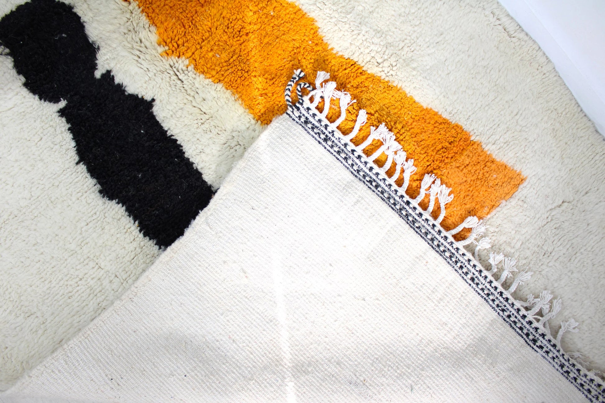 Handmade Moroccan Berber Area Rug, Beni Ourain Wool Rug, Moroccan Carpet, Colorful Tribal Rug, Green Orange Rug, Rugs Soft, Rugs and Carpet
