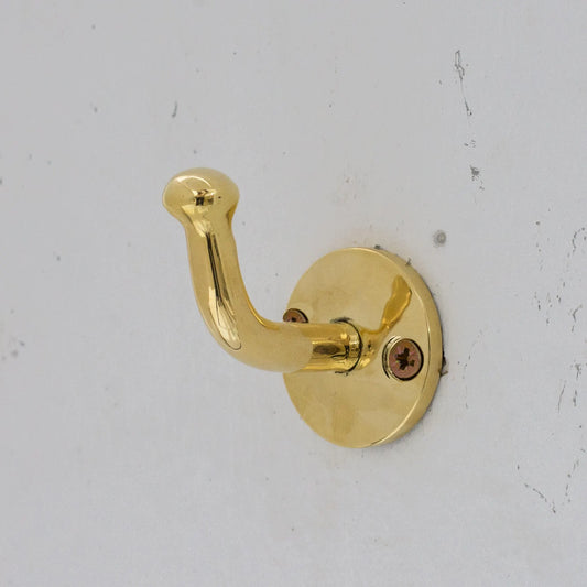 Solid Brass Single Hook, Coat Hook, Clothes Hook, Shower Hook, Towel Hanger