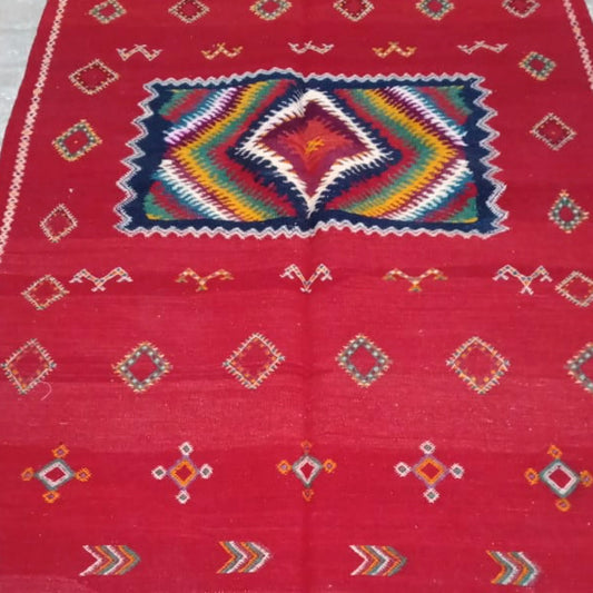 Moroccan Akhnif Rug, Berber Akhnif Kilkm, Handmade Wool Rug, Authentic Azilal