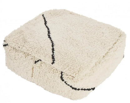 Hamdade 100 Wool Moroccan Ottoman Pouf, Moroccan Kilim Pouf, Checker Ottoman, Moroccan Kilim Pouf, Berber Floor Cushion, Cushion Seating