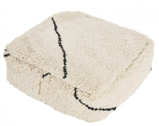 Hamdade 100 Wool Moroccan Ottoman Pouf, Moroccan Kilim Pouf, Checker Ottoman, Moroccan Kilim Pouf, Berber Floor Cushion, Cushion Seating