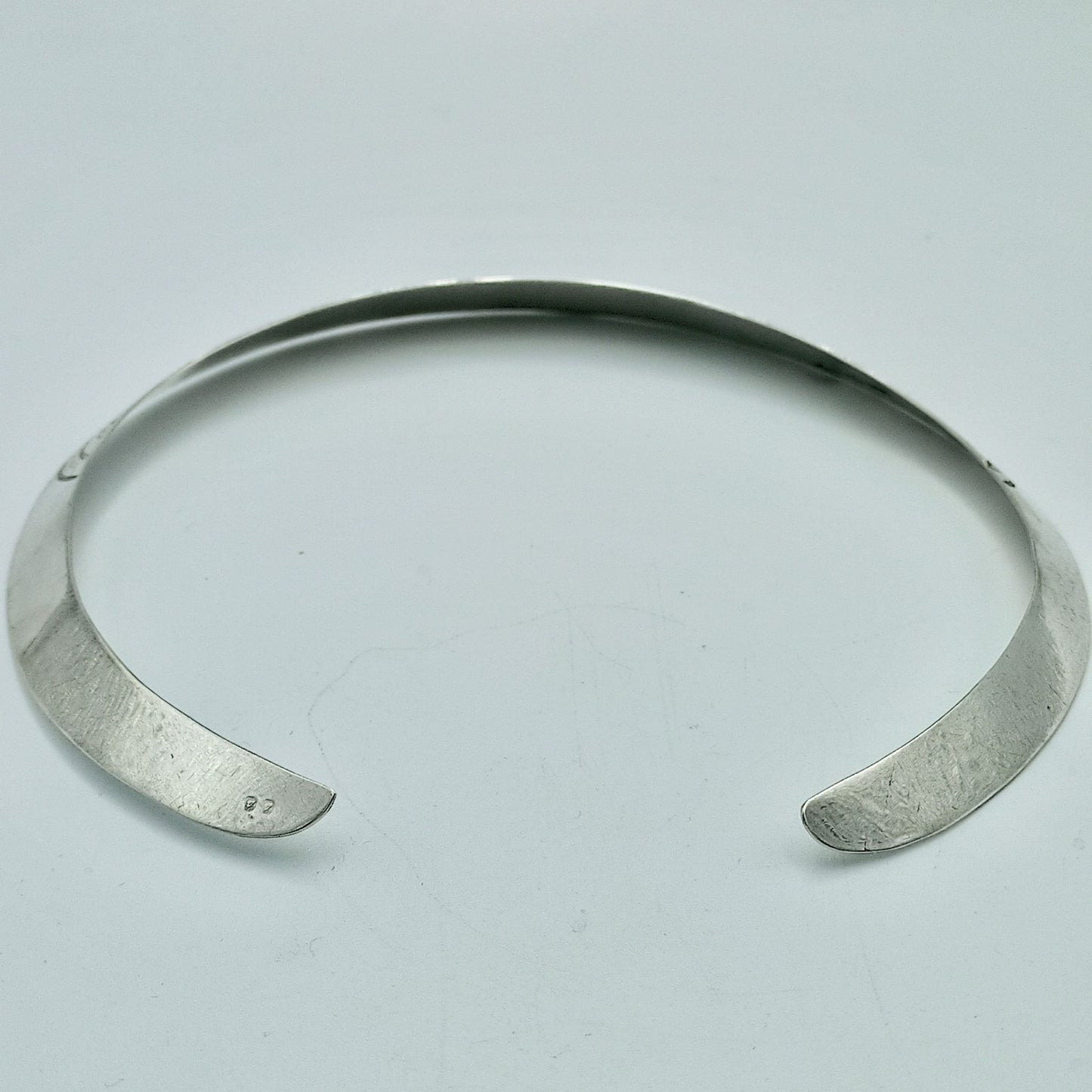 925 Sterling Silver Necklace, Crafted Silver Necklace, Silver Rigid Choker, African Cuff Necklace, Shiny Silver Rigid Necklace,