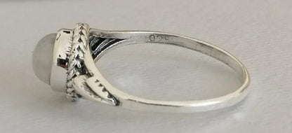 Delicate Sterling Silver and Moonstone Ring