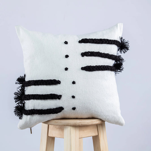 Black and White Pillow - Handmade Pillow - Moroccan Pillow-Livingroom Pillow - Bedroom Pillow - Custom Pillow