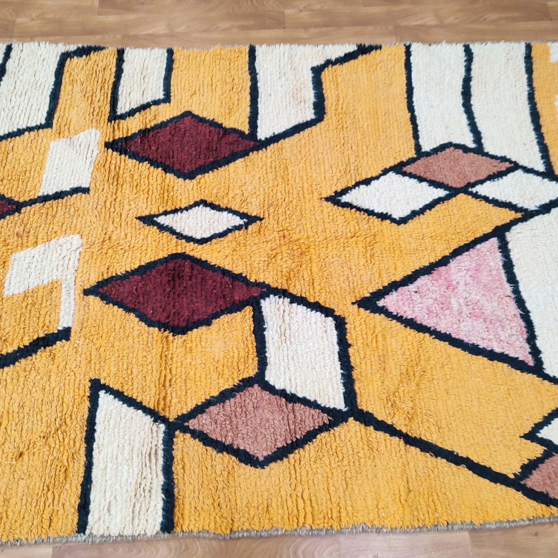 Authentic Moroccan Rug, Vibrant Boujaad Rug, Azilal Rug, Bright Colored Rug, Abstract Carpet, Handmade Rug, Bohemian Rug, Tapis Marocain
