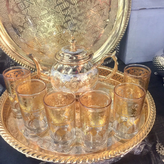 Moroccan Handmade Luxurious Tea Set