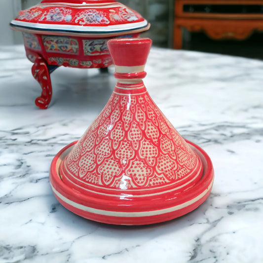 Handcrafted Ceramic Tagine Moroccan Elegance for Stylish Dining Vibrant Glazed Tagine Pink Tajine