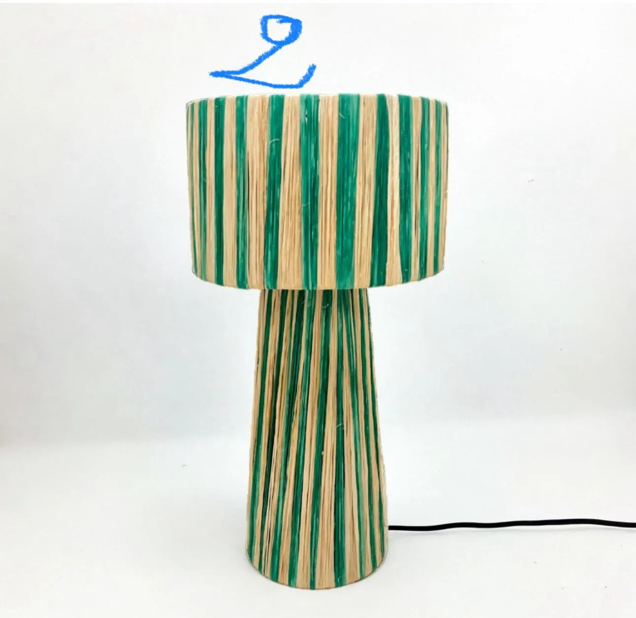 Raffia Natural Raffia Lamp, Raffia Lampshade, TABLE LAMPSHADES Moroccan Handmade in Rattan,Lamp