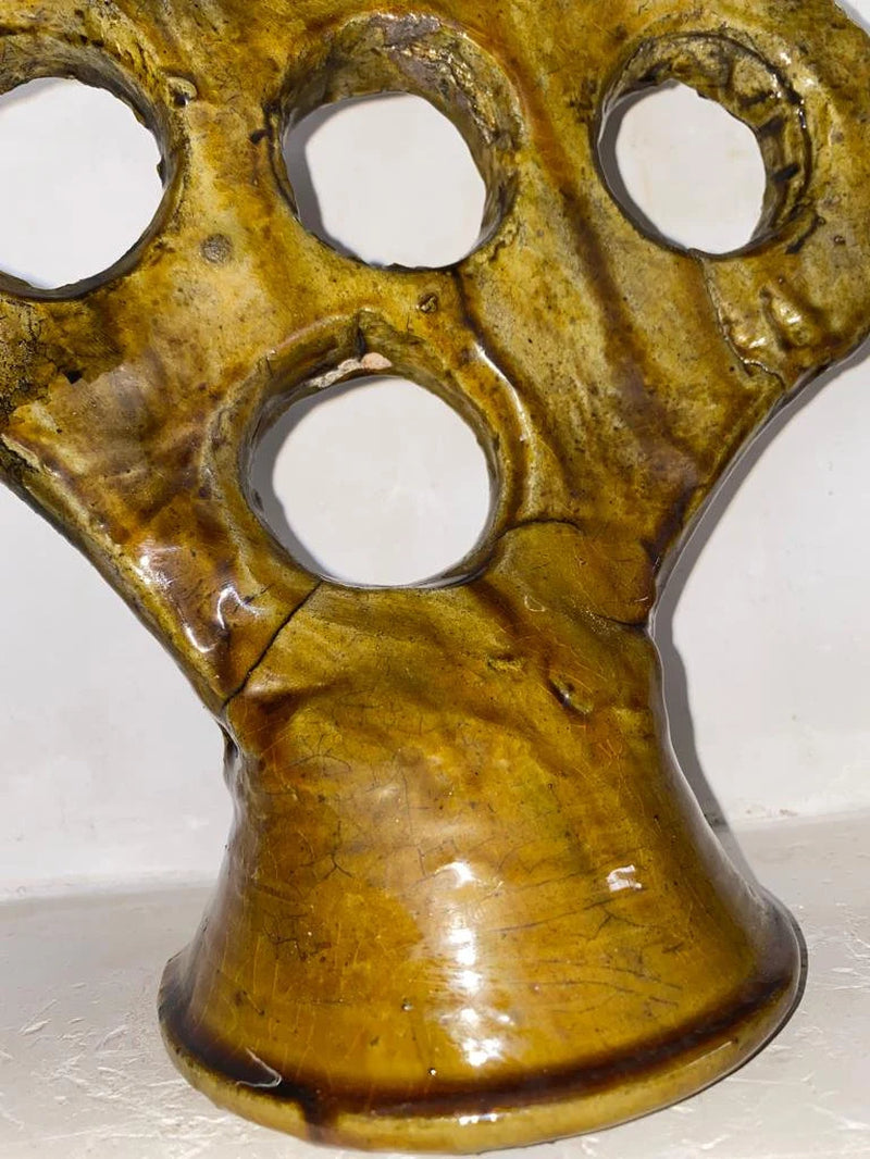 Yellow Terracotta Candle Holders