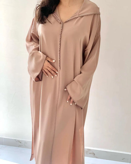 Striped Summer Caftan Dress: Moroccan Style for Women'S Boho Beachwear
