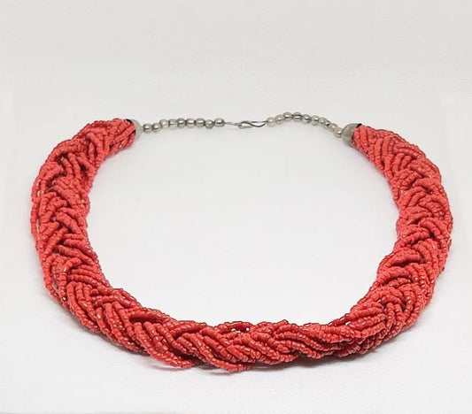 Handmade Berber Coral Necklace, Antique Red Coral Beads Necklace, Tribal Ethnic Necklace, Gift for Her