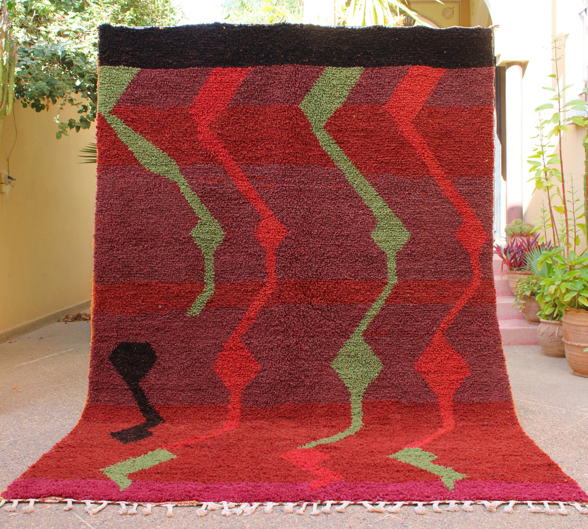 Red Moroccan Rug, Red Wool Carpet, Beni Ourain Teppich, Berber Rug Morocco, Red Area Rugs, Natural Fiber Rugs, Rugs and Carpet, Red Boho Rug