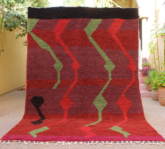 Red Moroccan Rug, Red Wool Carpet, Beni Ourain Teppich, Berber Rug Morocco, Red Area Rugs, Natural Fiber Rugs, Rugs and Carpet, Red Boho Rug