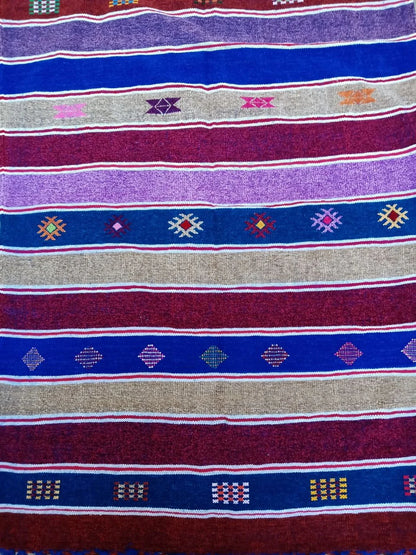 Cactus Silk Rug 3×5 Ft, Moroccan Cactus Silk Kilim Handmade .Cactus Silk Rug ,Sabra Carpet Berber Authentic Azilal Area Rug. Colorful Rug