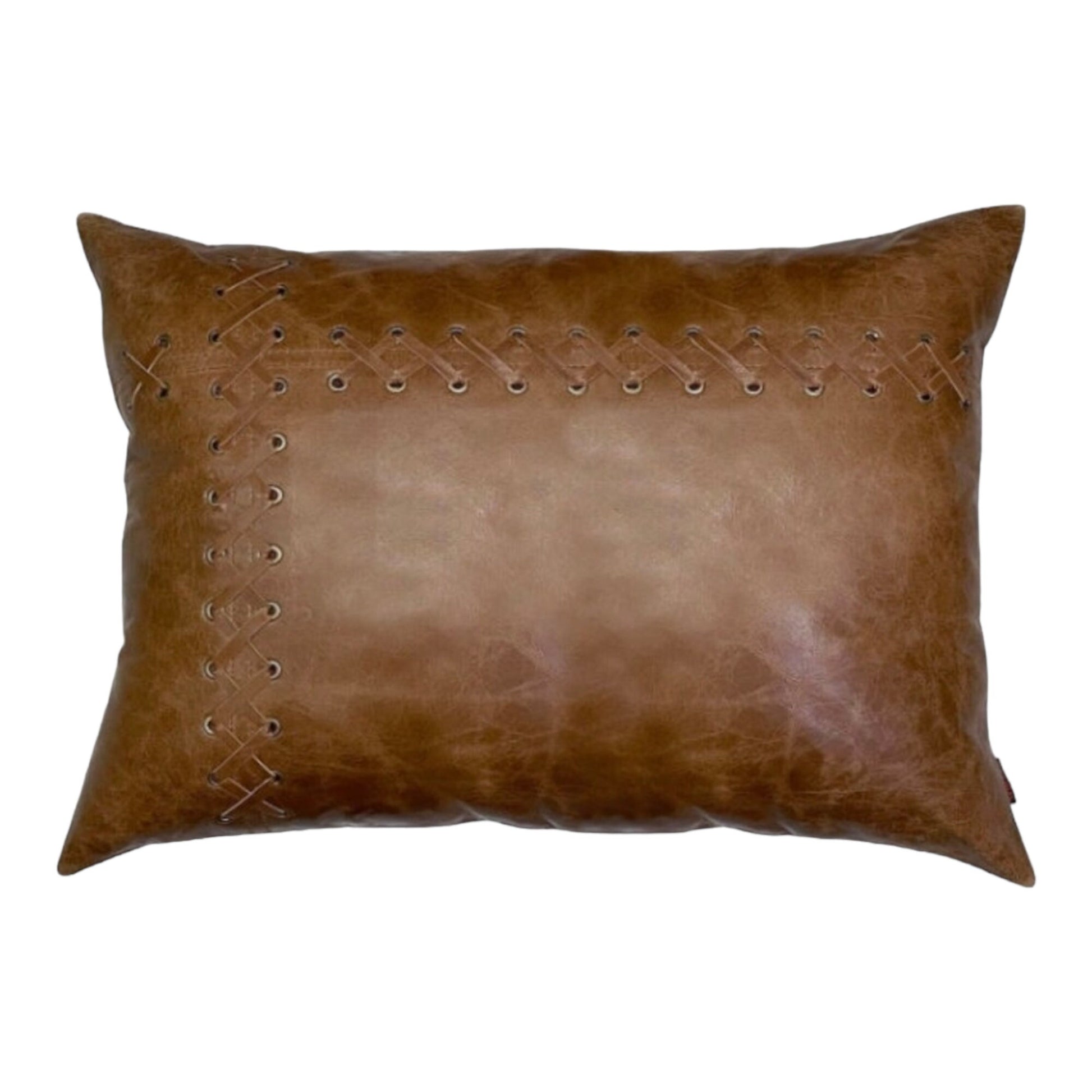 Rectangular Leather Pillow Cover, Decorative Brown Leather Pillow Case, Brown Leather Cushion ,Handmade Leather Throw Pillow Cover.