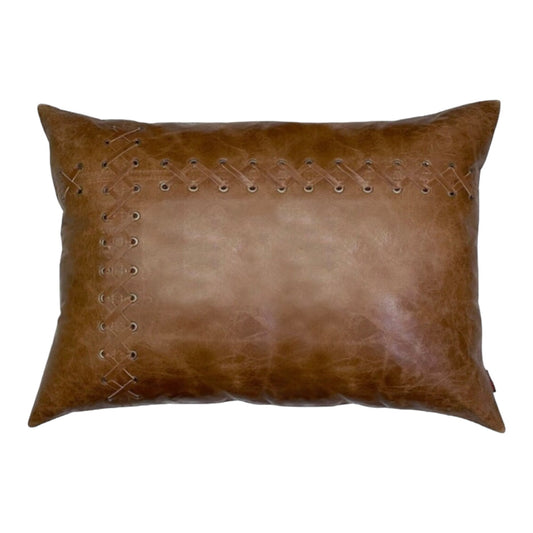 Rectangular Leather Pillow Cover, Decorative Brown Leather Pillow Case, Brown Leather Cushion ,Handmade Leather Throw Pillow Cover.