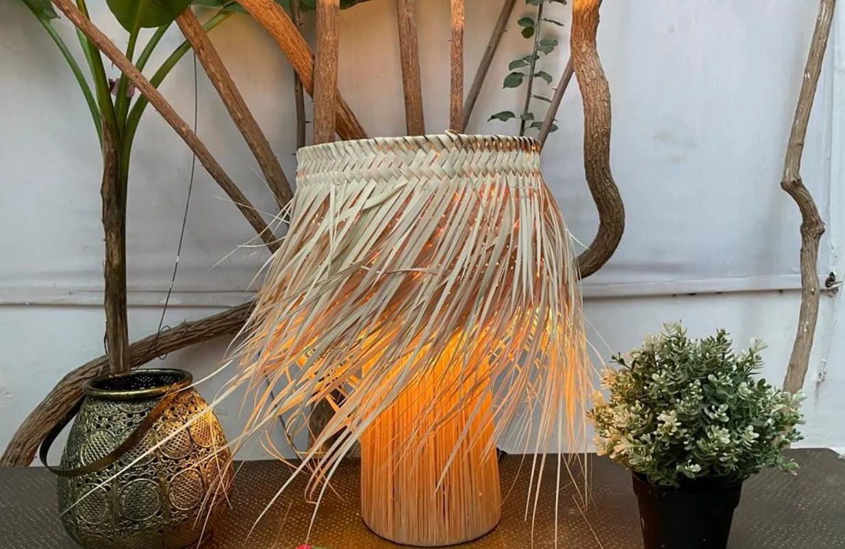 Moroccan Handmade in Rattan,Lamp Raffia Natural Raffia Lamp,Table LAMPSHADES
