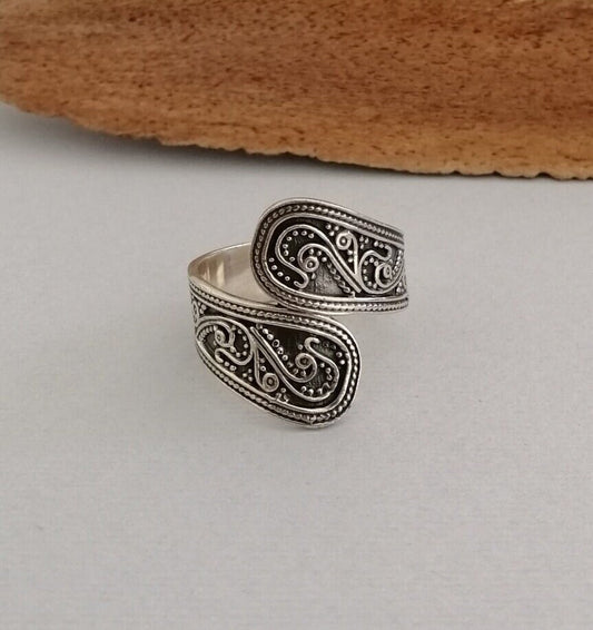 Sterling Silver Filigree Wrap Ring