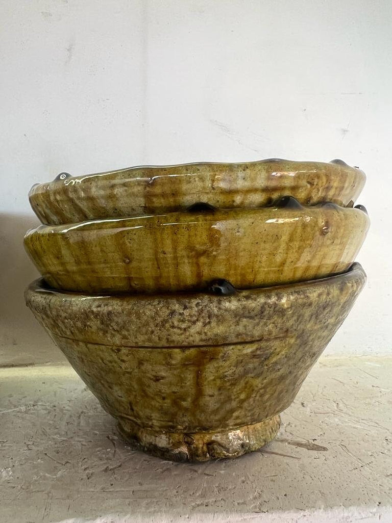 PROMOTION Set of 6 Moroccan Yellow Tamegroute Bowls