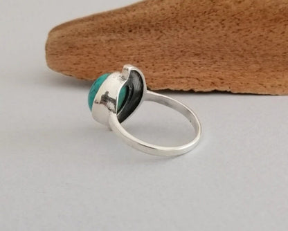 Modernist Turquoise Sterling Silver Ring