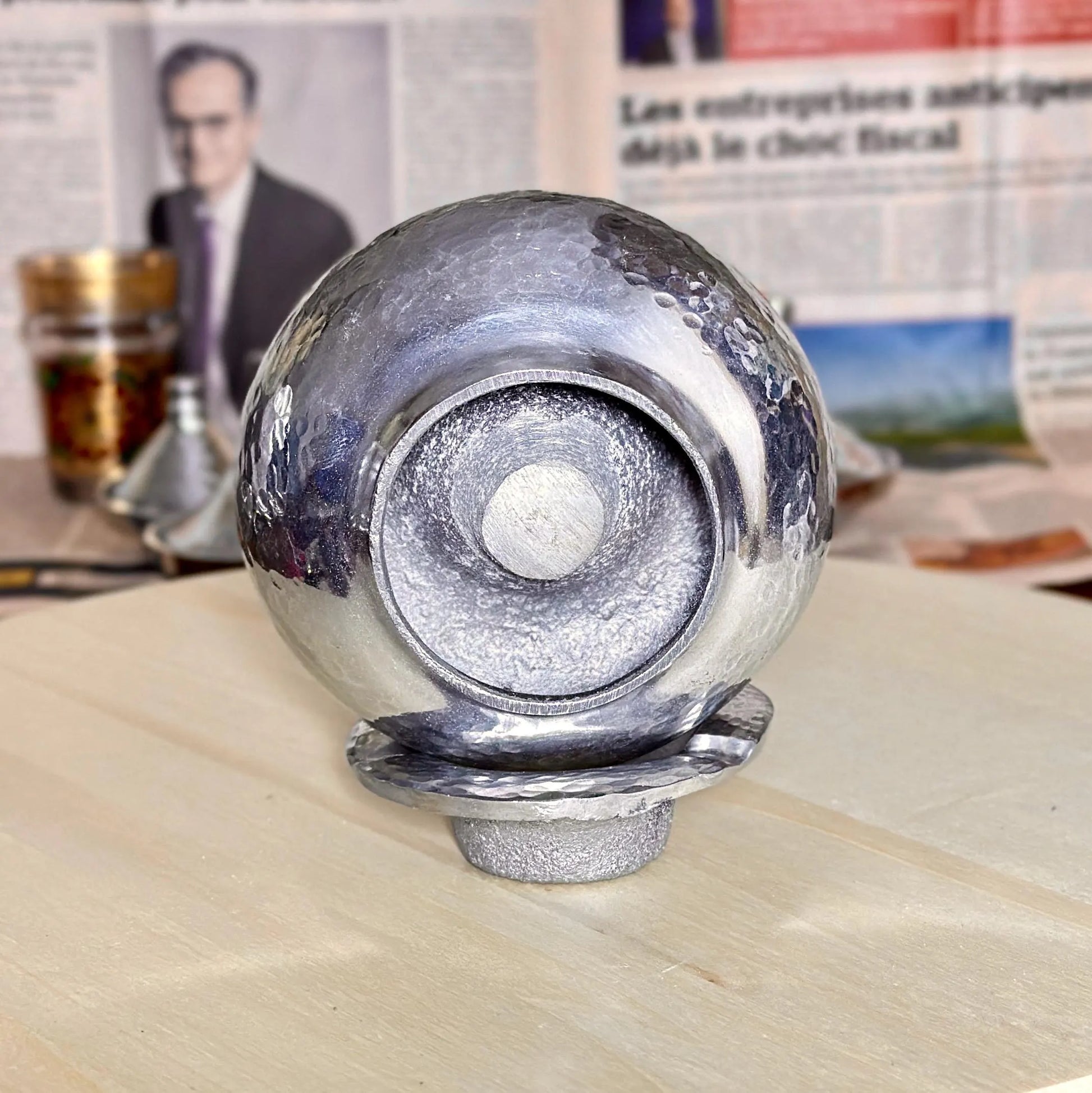 Handmade Moroccan Hammered Metal Ashtray – Decorative Silver Ashtray – Small and Large Sizes Available – Moroccan Home Decor