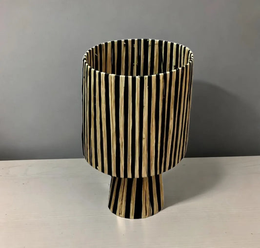 Woven Raffia Table Lamp, Natural Lamp, Handwoven Table Lamp, Raffia Lighting, Nature-Inspired Decor
