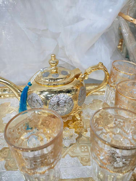 Moroccan Handmade Luxurious Tea Set