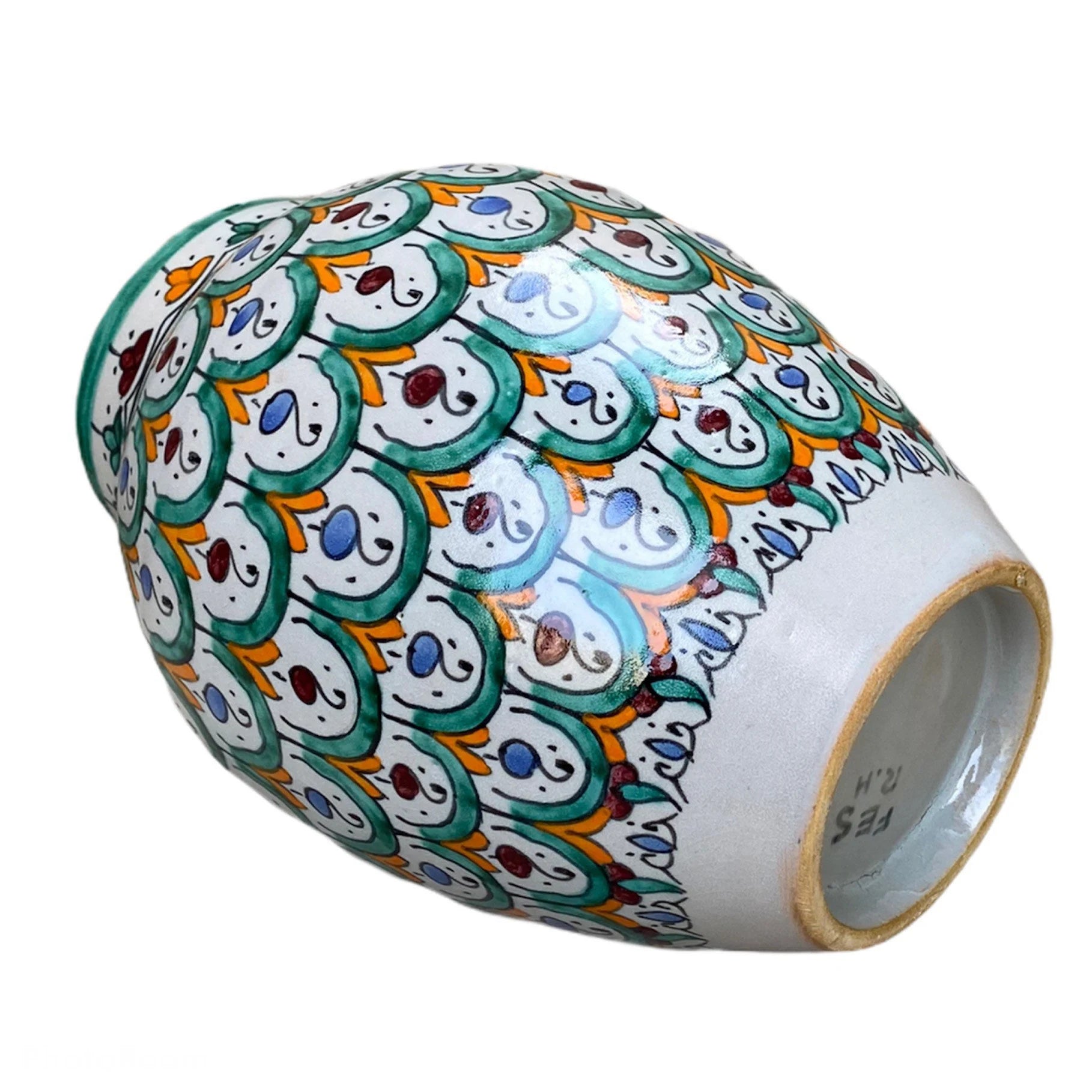 Traditional Moroccan Ceramic Handmade Vase, Moroccan Ceramic Handmade Vase, Pottery Vase, Handmade Vase