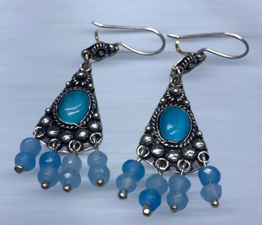 Handmade 925 Silver Earrings, Silver Jewelry, Handmade Moroccan Jewelry