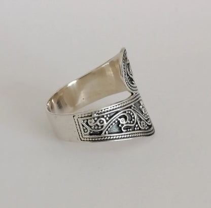 Sterling Silver Filigree Wrap Ring