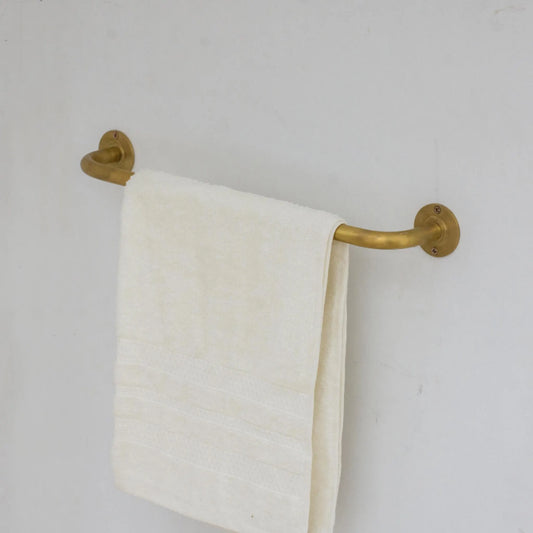 Unlacquered Brass Towel Bar Holder, Bathroom Towel Hanger