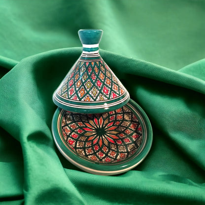 Handcrafted Ceramic Tagine Moroccan Elegance for Stylish Dining Vibrant Glazed Tagine Green Tagine
