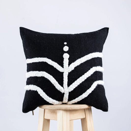 Black and White Pillow - Handmade Pillow - Moroccan Pillow-Livingroom Pillow - Bedroom Pillow - Custom Pillow