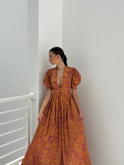 Alexia’S Dress Orange & Fuchsia