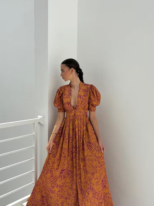 Alexia’S Dress Orange & Fuchsia