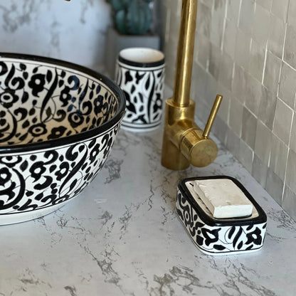 Antique Wash Basin, Vessel Sink, Bathroom Basin, Sink Bowl, Moroccan Handmade Ceramic Basin, Free Gift INCLUDED