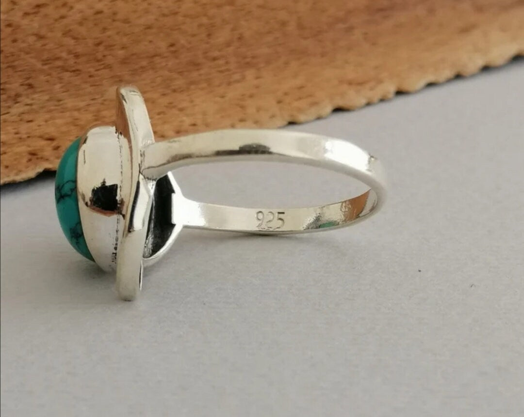 Modernist Turquoise Sterling Silver Ring