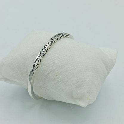 Silver Bracelet, Tuareg Jewelery, Tuareg Moroccan Bracelet with Ethnic Tuareg Engraving in 925 Silver, Unique Jewelry, Mens and Women Gift