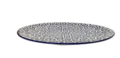 Handmade Moroccan Pottery Pie Dish. Flat Dish/Cake Dish/Flat Dish.