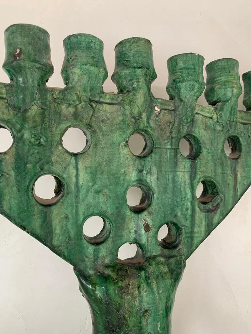 Natural Candle Holder, Pottery Candle Holder