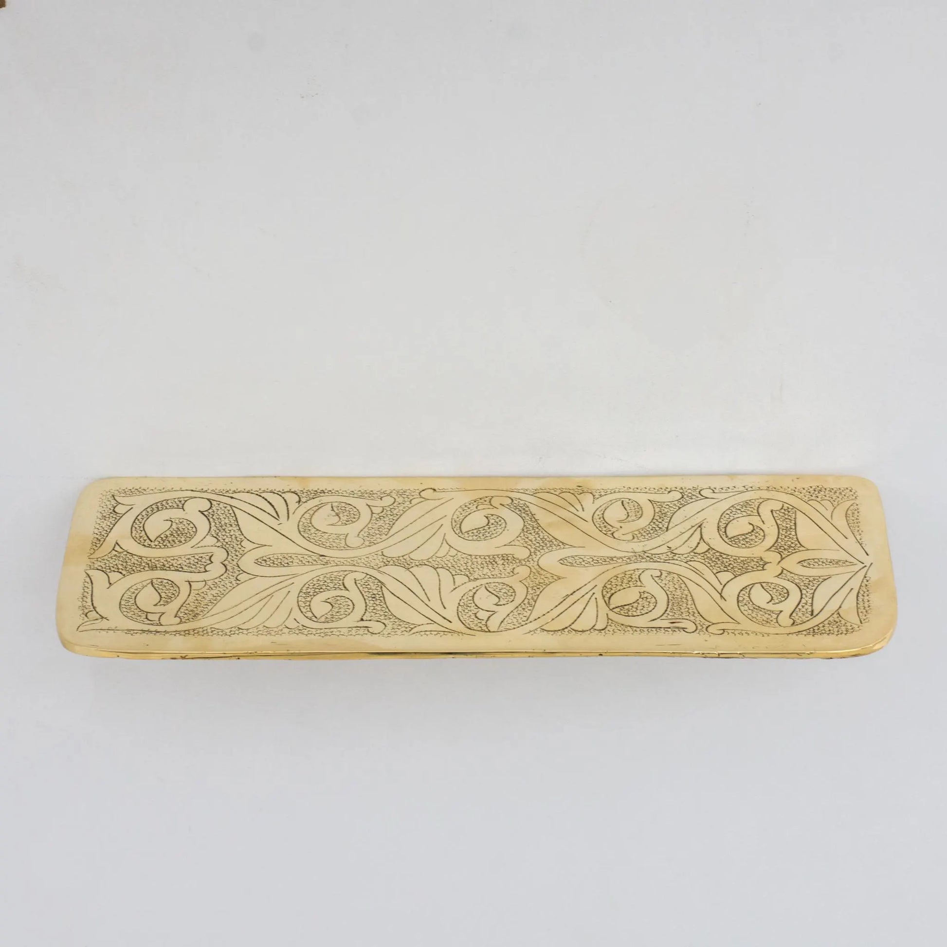 Handcrafted Solid Brass Floating Shelf, Bathroom Shelf Brass, Wall Mount Bathroom Soap Holder
