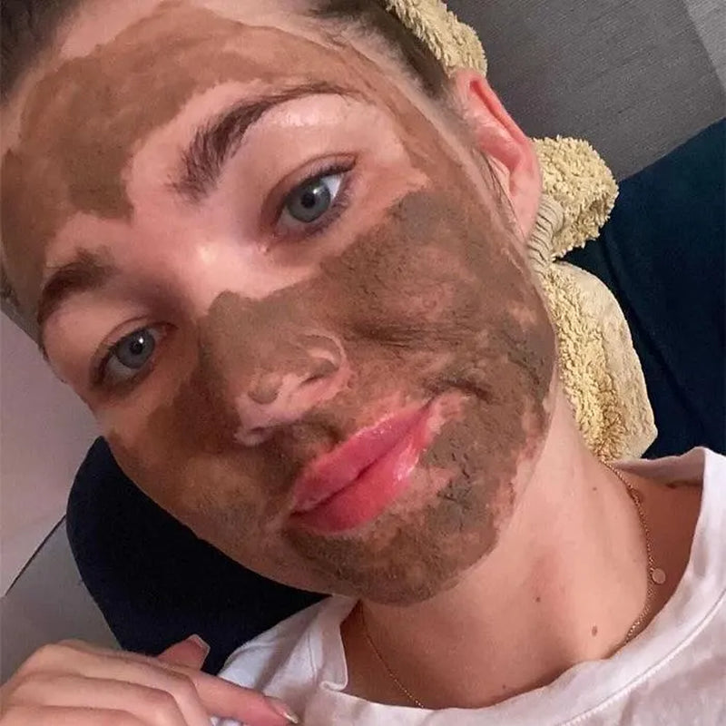 Authentic Moroccan Ghassoul Clay Mask with Rose - Natural Rhassoul Mud for Face, Hair & Body - Detoxifying, Purifying, Nourishing Skincare