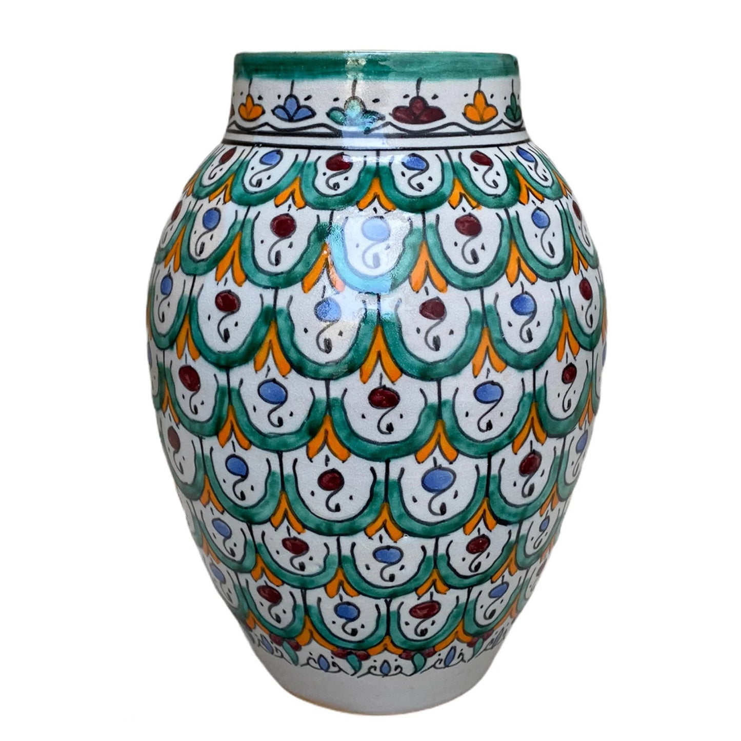 Traditional Moroccan Ceramic Handmade Vase, Moroccan Ceramic Handmade Vase, Pottery Vase, Handmade Vase