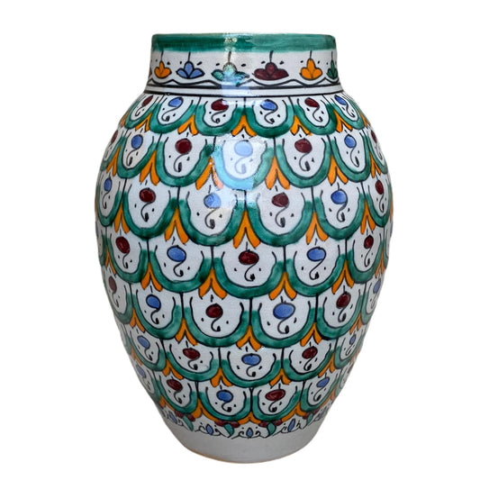 Traditional Moroccan Ceramic Handmade Vase, Moroccan Ceramic Handmade Vase, Pottery Vase, Handmade Vase