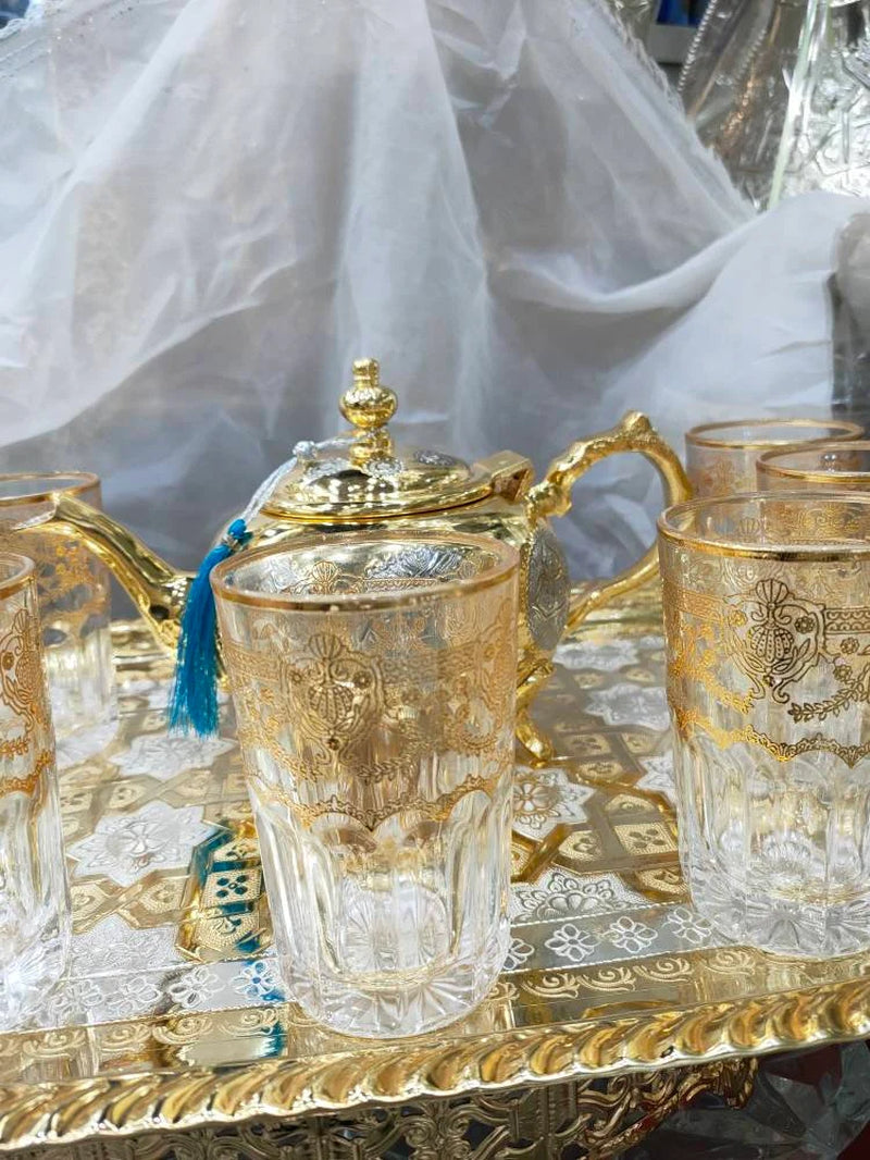 Moroccan Handmade Luxurious Tea Set