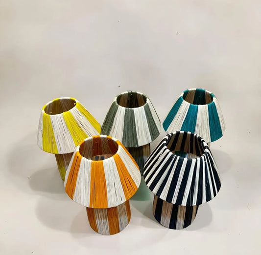 Raffia Lamp, Natural Raffia Lamp, Raffia Lampshade, TABLE LAMPSHADES Moroccan Handmade in Rattan