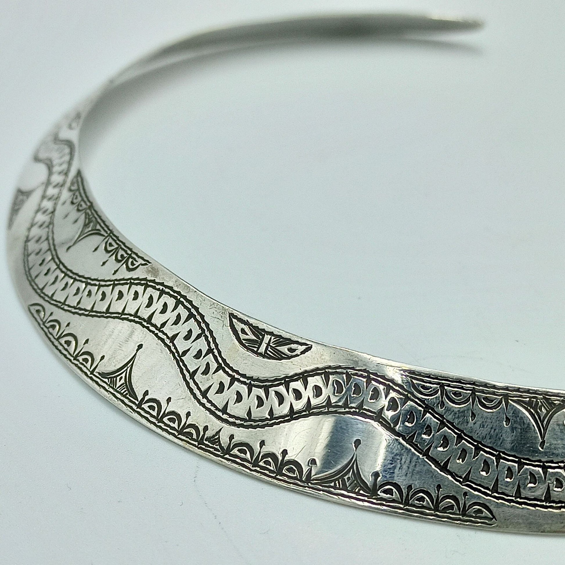 925 Sterling Silver Necklace, Crafted Silver Necklace, Silver Rigid Choker, African Cuff Necklace, Shiny Silver Rigid Necklace,