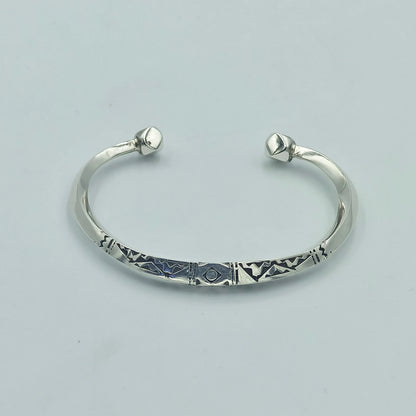 Silver Bracelet Tuareg Jewelery , Tuareg Moroccan Bracelet with Ethnic Tuareg Engraving in 925 Silver, , Unique Jewelry, Mens and Women Gift