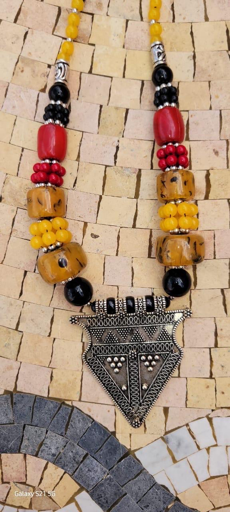 Tuareg Silver Necklace | Moroccan Berber Jewelry | Ethnic Silver Necklace | Handmade & Vintage