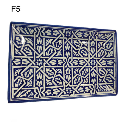 Handmade Ceramic Cake Dish from Fes (Morocco)/ Rectangular Tray / Rectangular Tray.